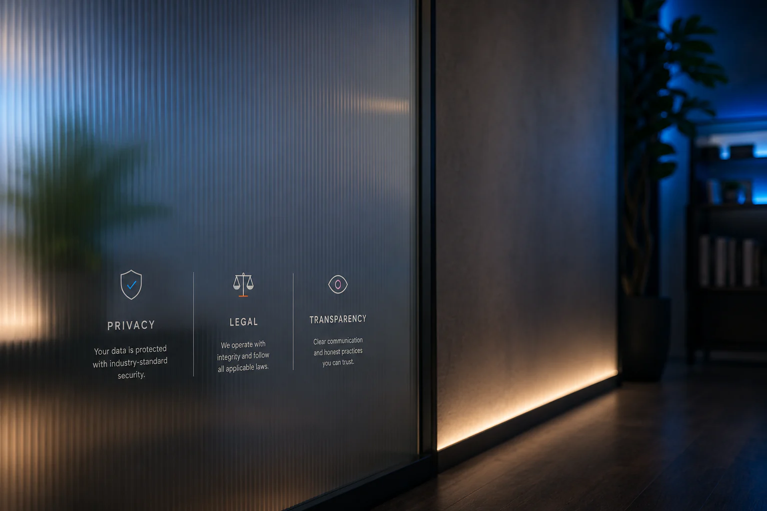 A calm, professional workspace representing clear and responsible digital work